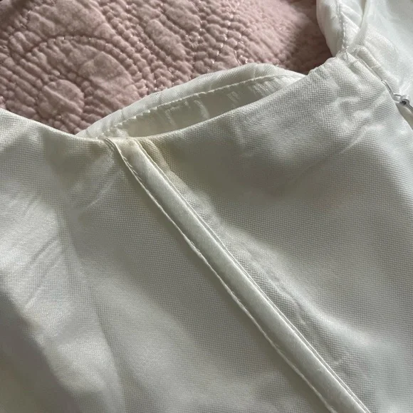 FAIRYTALE DREAM SHEER SLEEVE MINI DRESS WHITE - Picture 5 of 6